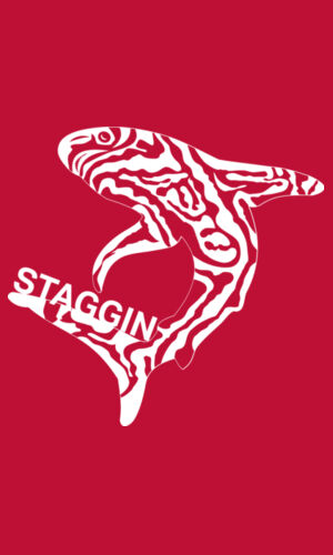 STAGGIN TRIBAL SHARK - redWhite Design