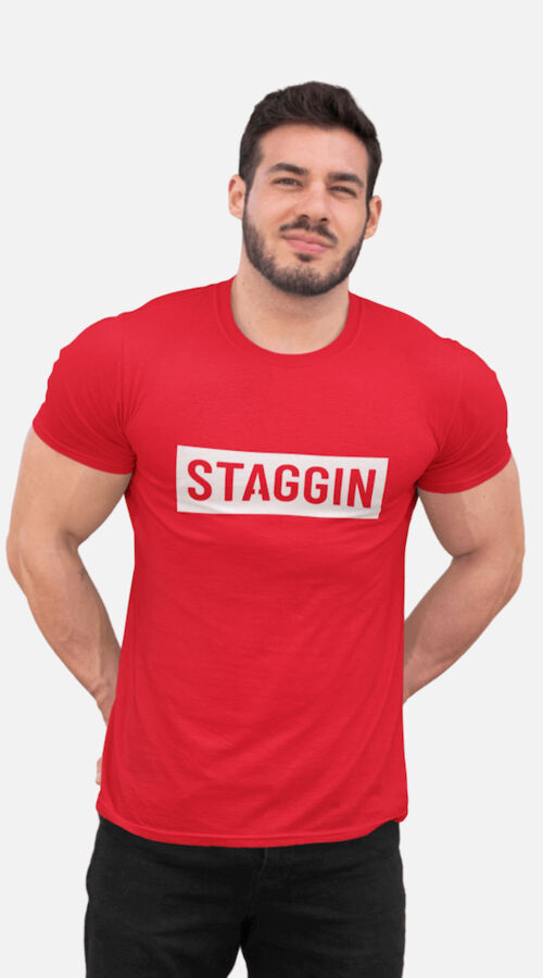 STAGGIN BOLD BLOCK - redWhite Thumbnail