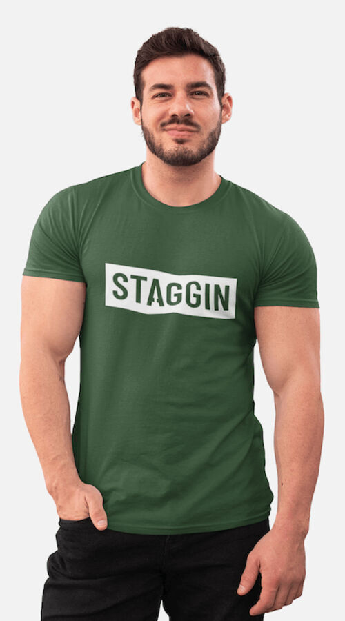STAGGIN BOLD BLOCK - greenWhite Thumbnail