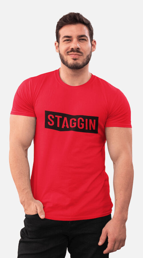 STAGGIN BOLD BLOCK - redBlack Thumbnail