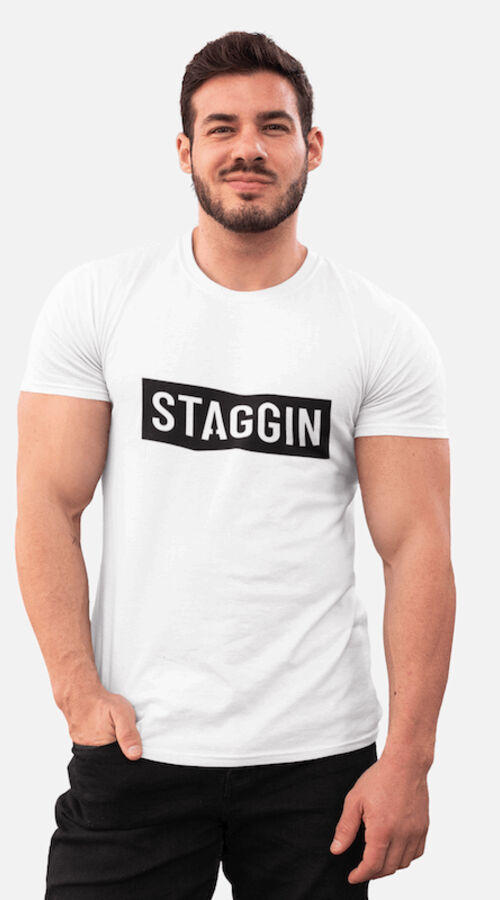 STAGGIN BOLD BLOCK - whiteBlack Thumbnail