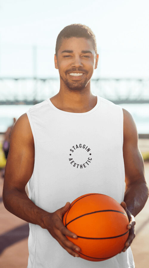 STAGGIN AESTHETIC TANK - whiteBlack Thumbnail