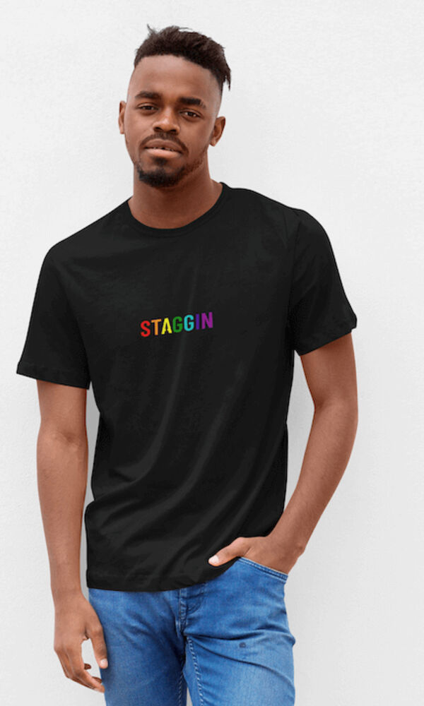 STAGGIN WORD RAINBOW - blackRainbow Thumbnail