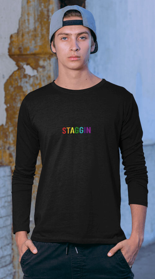 STAGGIN RAINBOW WORD LS - blackRainbow Thumbnail