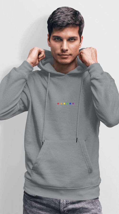 STAGGIN PRIDE SUBTLE Hoodie - greyRainbow Thumbnail