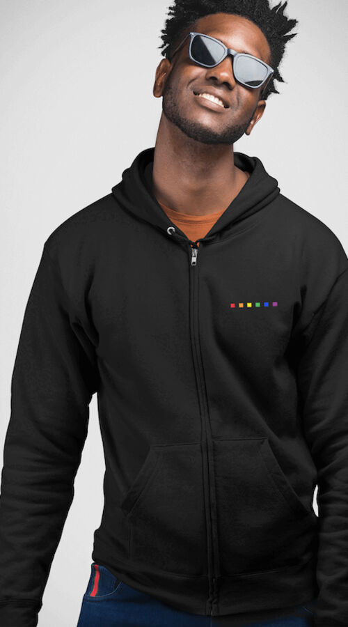 STAGGIN PRIDE SUBTLE ZipHoodie - blackRainbow Thumbnail