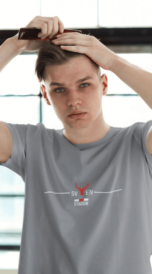 STAGGIN TOP SVEN greyWhite Thumbnail