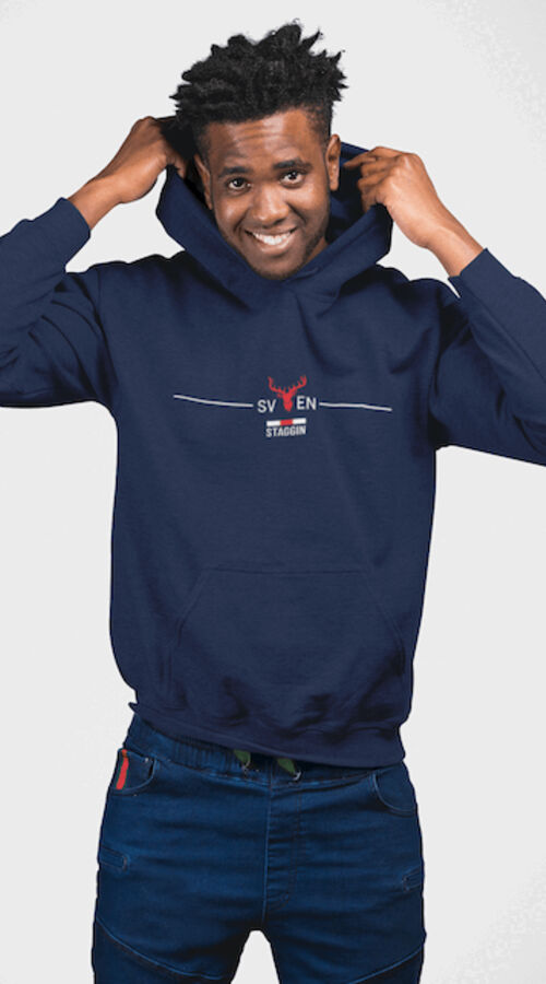 STAGGIN SVEN Hoodie - navyWhite Thumbnail