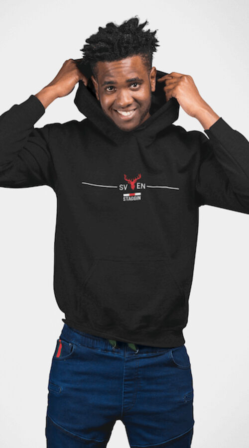 STAGGIN SVEN Hoodie - blackWhite Thumbnail