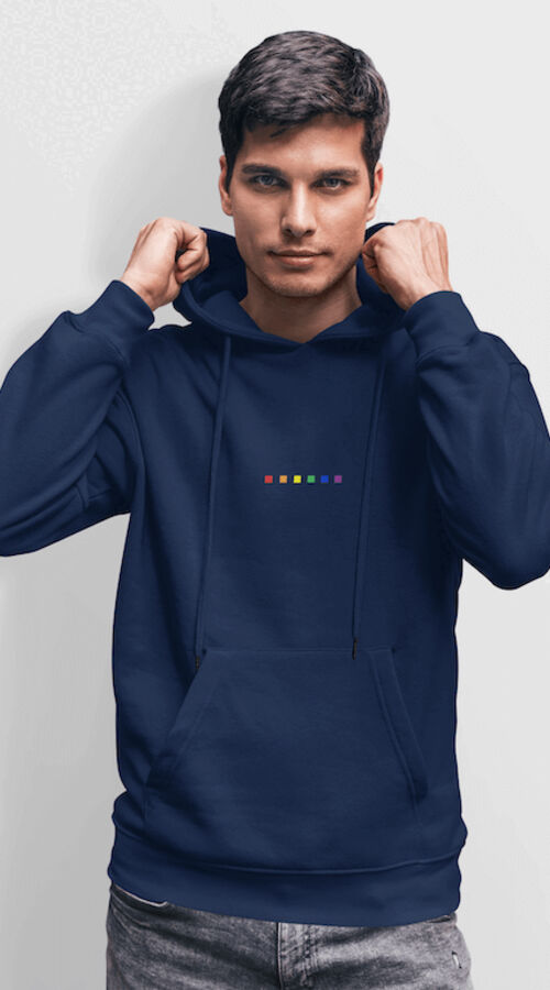 STAGGIN PRIDE SUBTLE Hoodie - navyRainbow Thumbnail