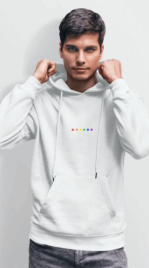STAGGIN PRIDE SUBTLE Hoodie - whiteRainbow Thumbnail