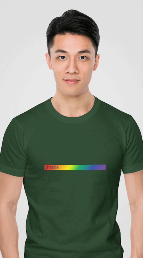 STAGGIN PRIDE STRIPE - greenRainbow Thumbnail