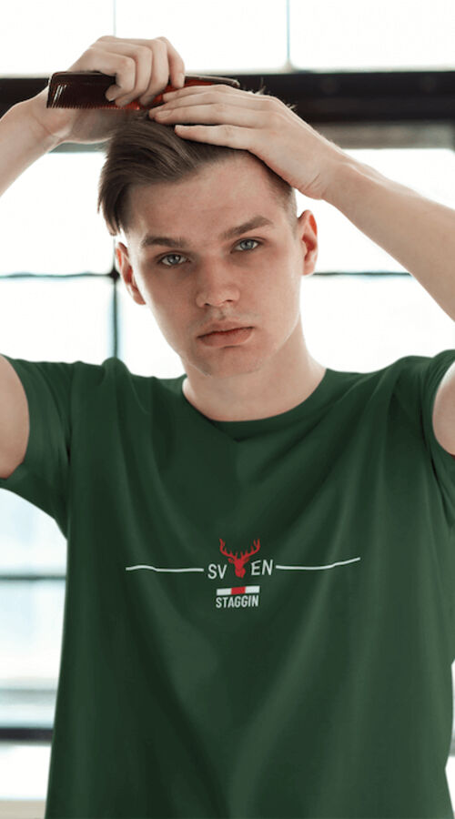 STAGGIN SVEN TEE - greenWhite Thumbnail