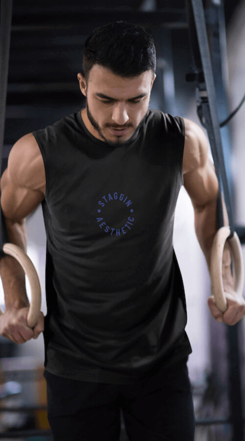 STAGGIN AESTHETIC TANK - blackBlue Thumbnail