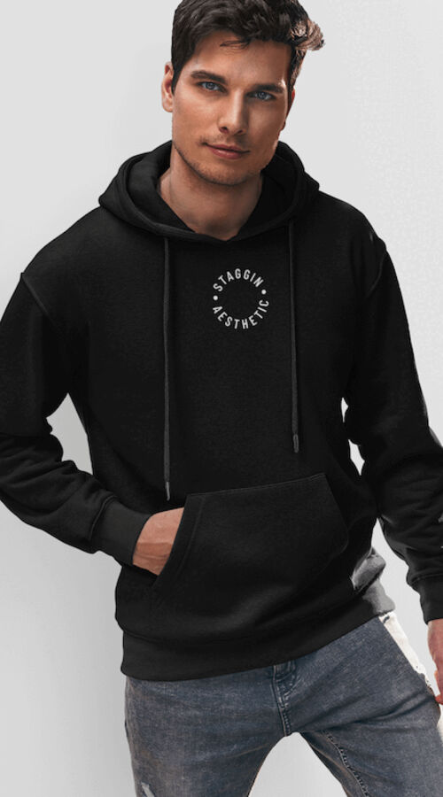 STAGGIN AESTHETIC UC HOODIE - blackWhite Thumbnail