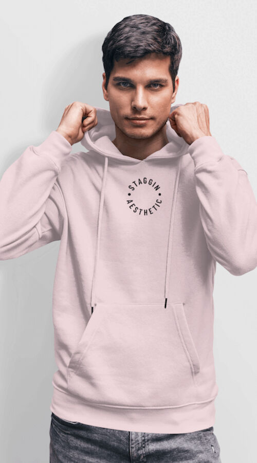 STAGGIN AESTHETIC UC HOODIE - pinkBlack Thumbnail