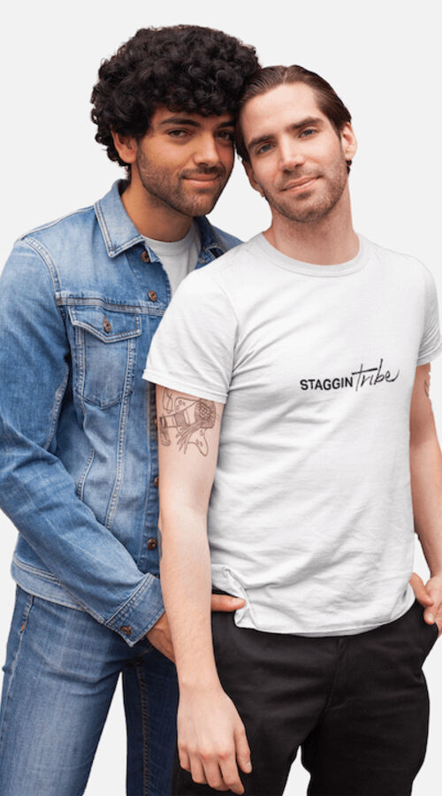 STAGGIN TRIBE BASIC - whiteBlack Thumbnail