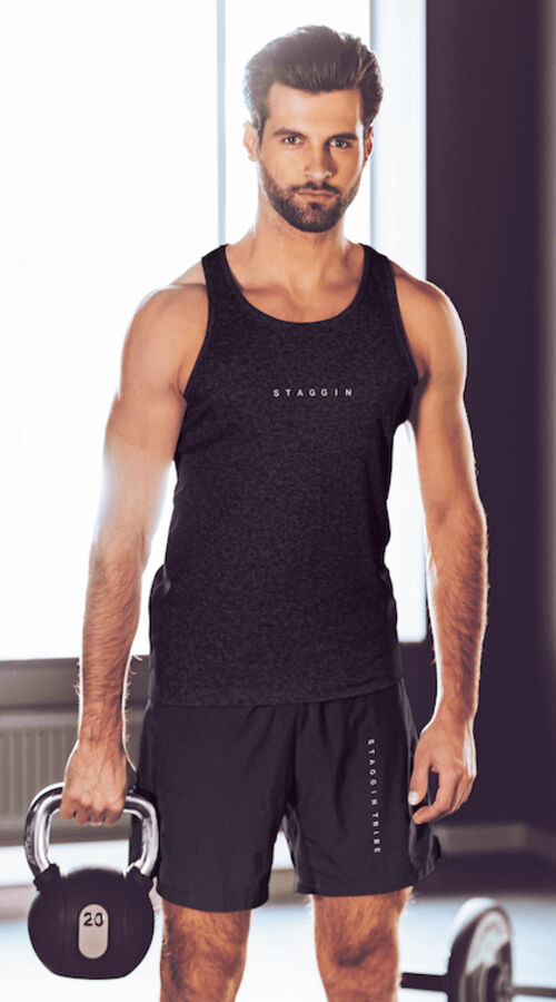 STAGGIN SELECT VOGUE SINGLET - blackWhite Thumbnail