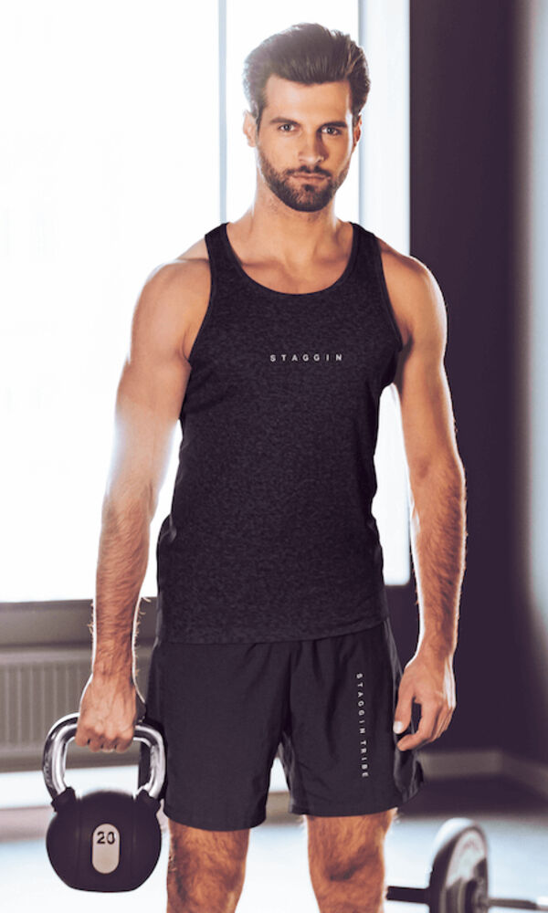 STAGGIN SELECT VOGUE SINGLET - blackWhite Thumbnail