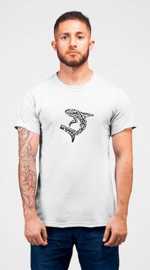 STAGGIN TRIBAL SHARK - whiteBlack Thumbnail