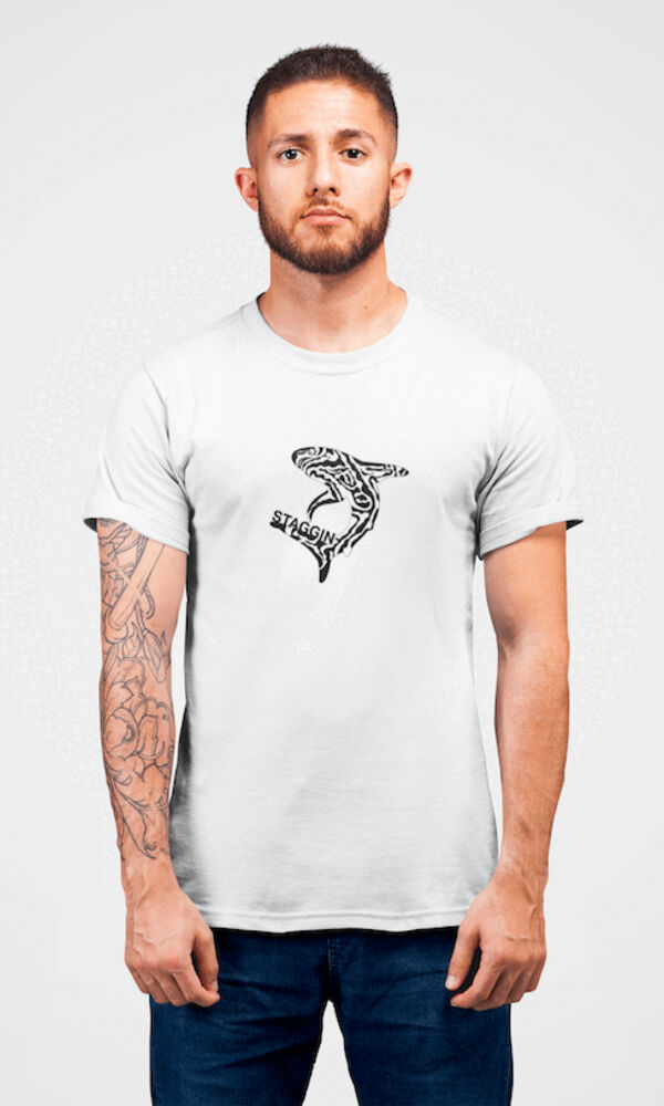 STAGGIN TRIBAL SHARK - whiteBlack Thumbnail