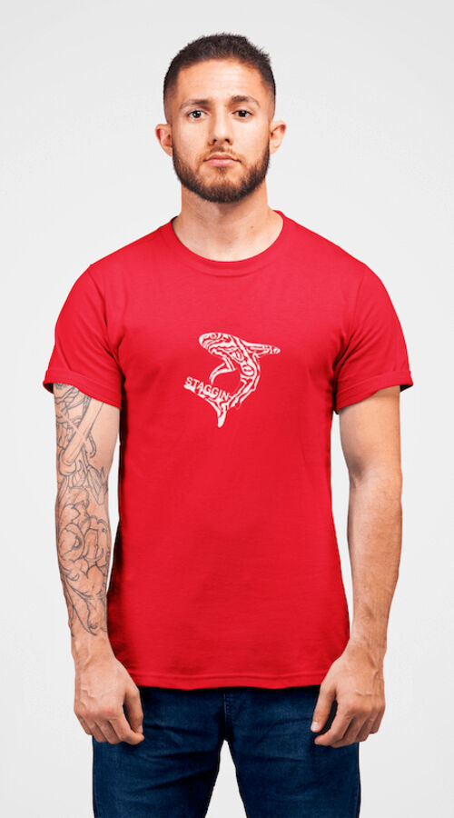 STAGGIN TRIBAL SHARK - redWhite Thumbnail