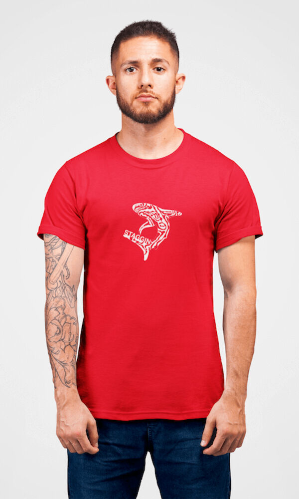 STAGGIN TRIBAL SHARK - redWhite Thumbnail