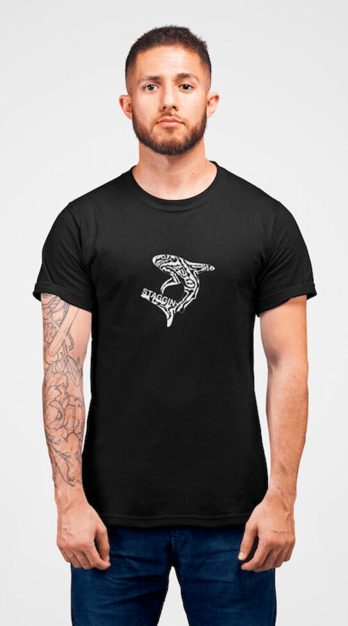 STAGGIN TRIBAL SHARK - blackWhite Thumbnail