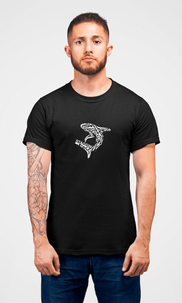 STAGGIN TRIBAL SHARK - blackWhite Thumbnail